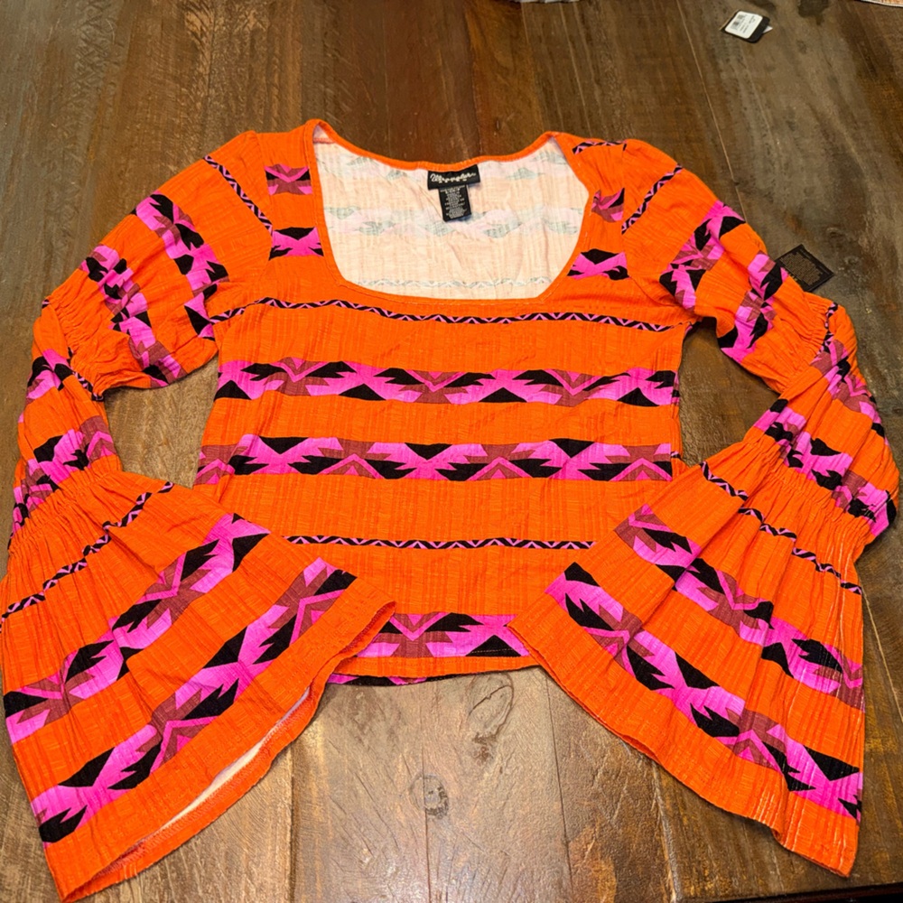 Wrangler Retro Orange and Pink Top